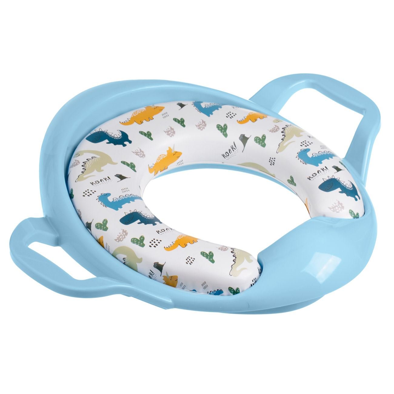 Honey Baby детска поставка за тоалетна – динозавърчета светлосиня 29x27 см