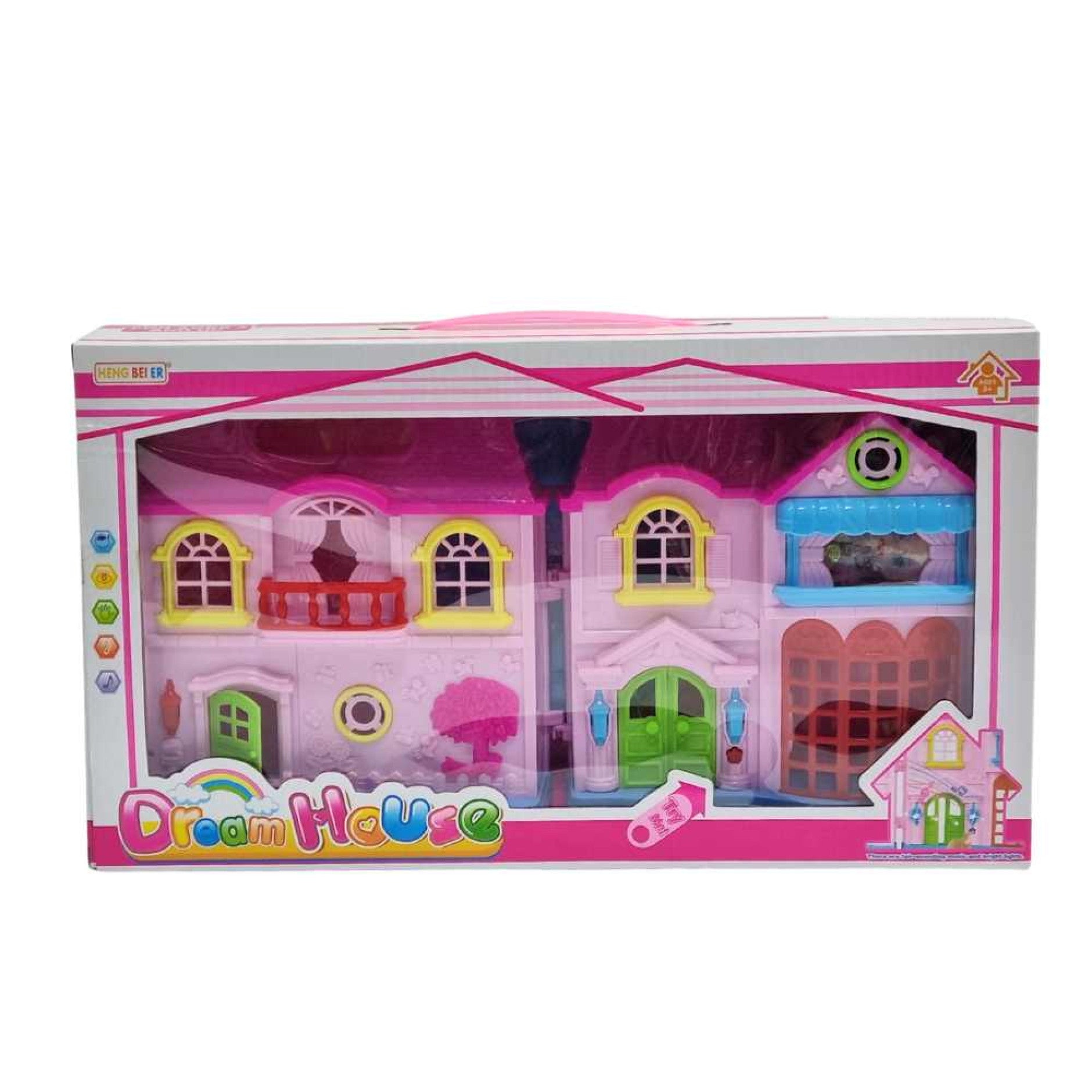 Къща Dream House с кукли, кученце и светлини