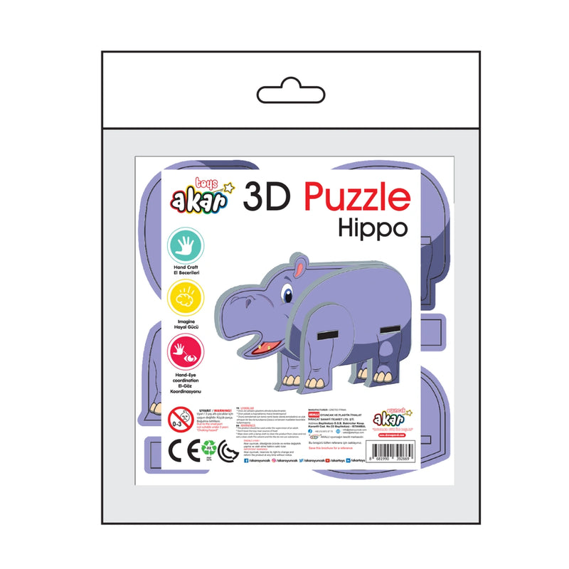 3D Макет Хипопотам Akar