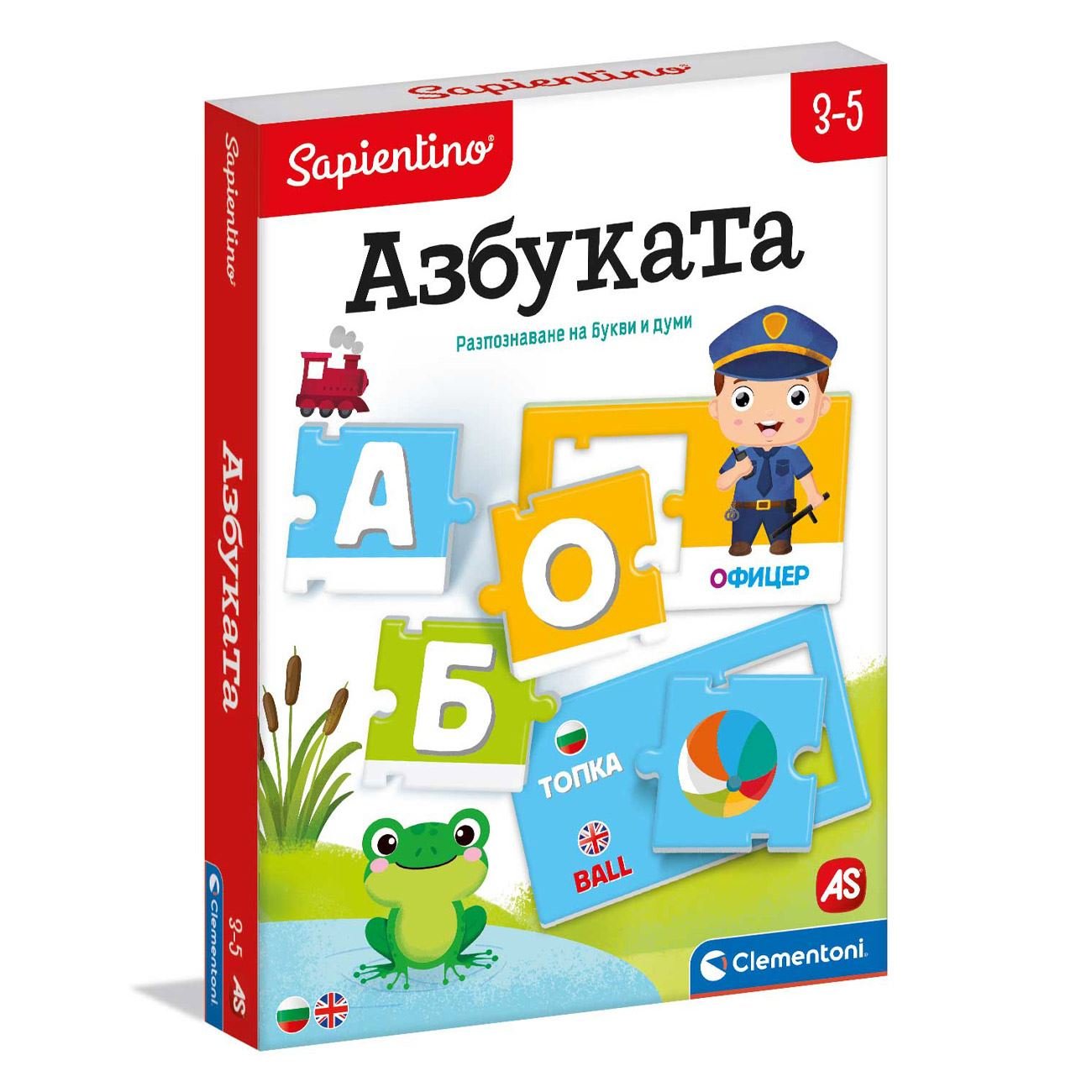 Азбуката – Образователна настолна игра Clementoni Sapientino за деца 3–5 г.