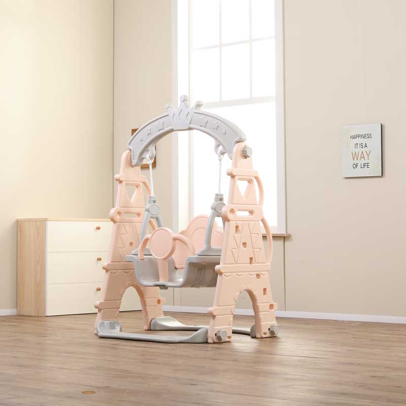 Бебешка пластмасова люлка със странични прегради, розова