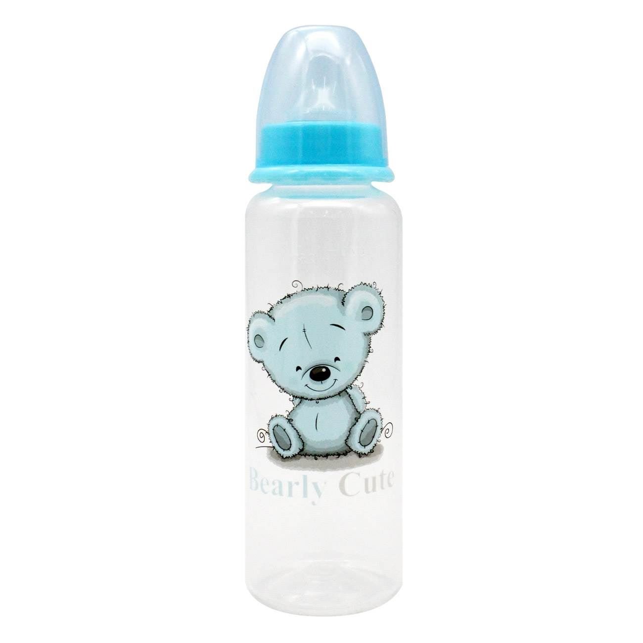 Бутилка 250 мл „Bearly Cute“ – синьо мече, силиконов биберон