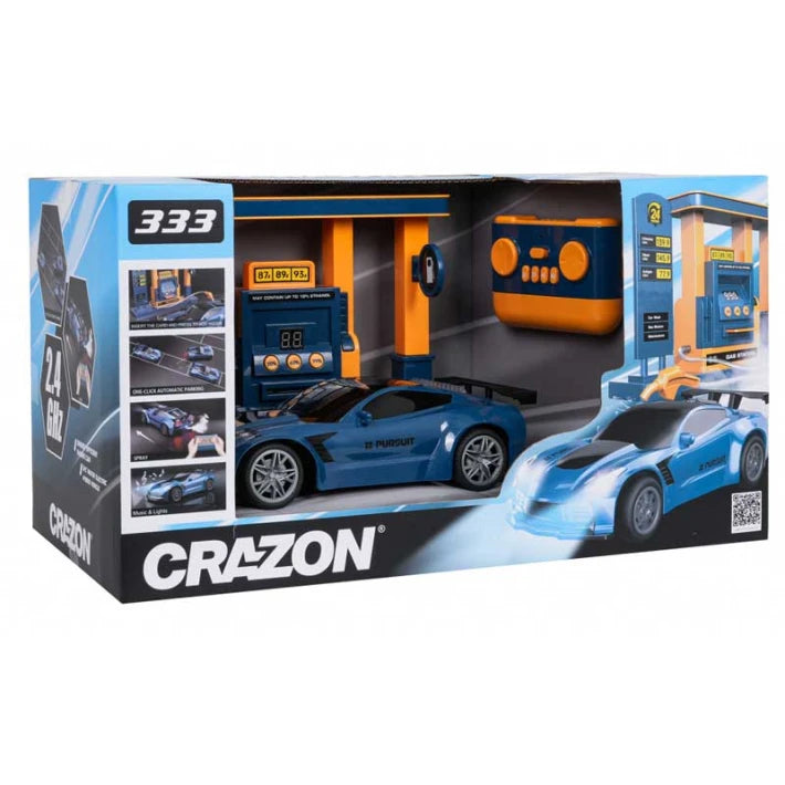 Crazon комплект кола и бензиностанция (син)