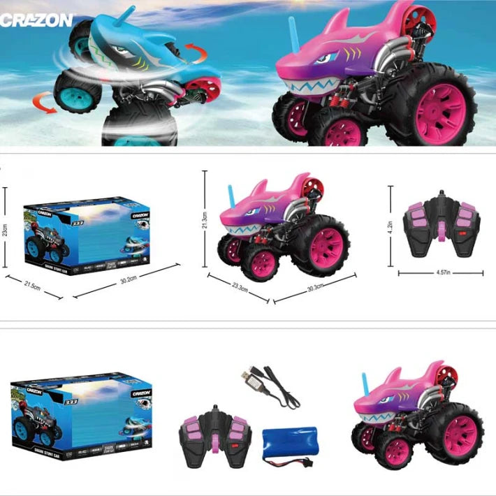 Офроуд джип с дистанционно Crazon Shark 360 - розов