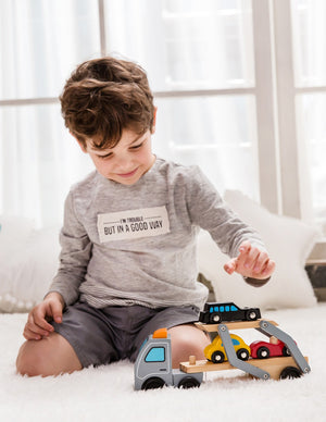 Детски автовоз с 3 колички