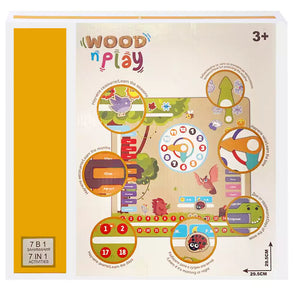 Дървен детски календар за учене на време и дати Wood’n Play