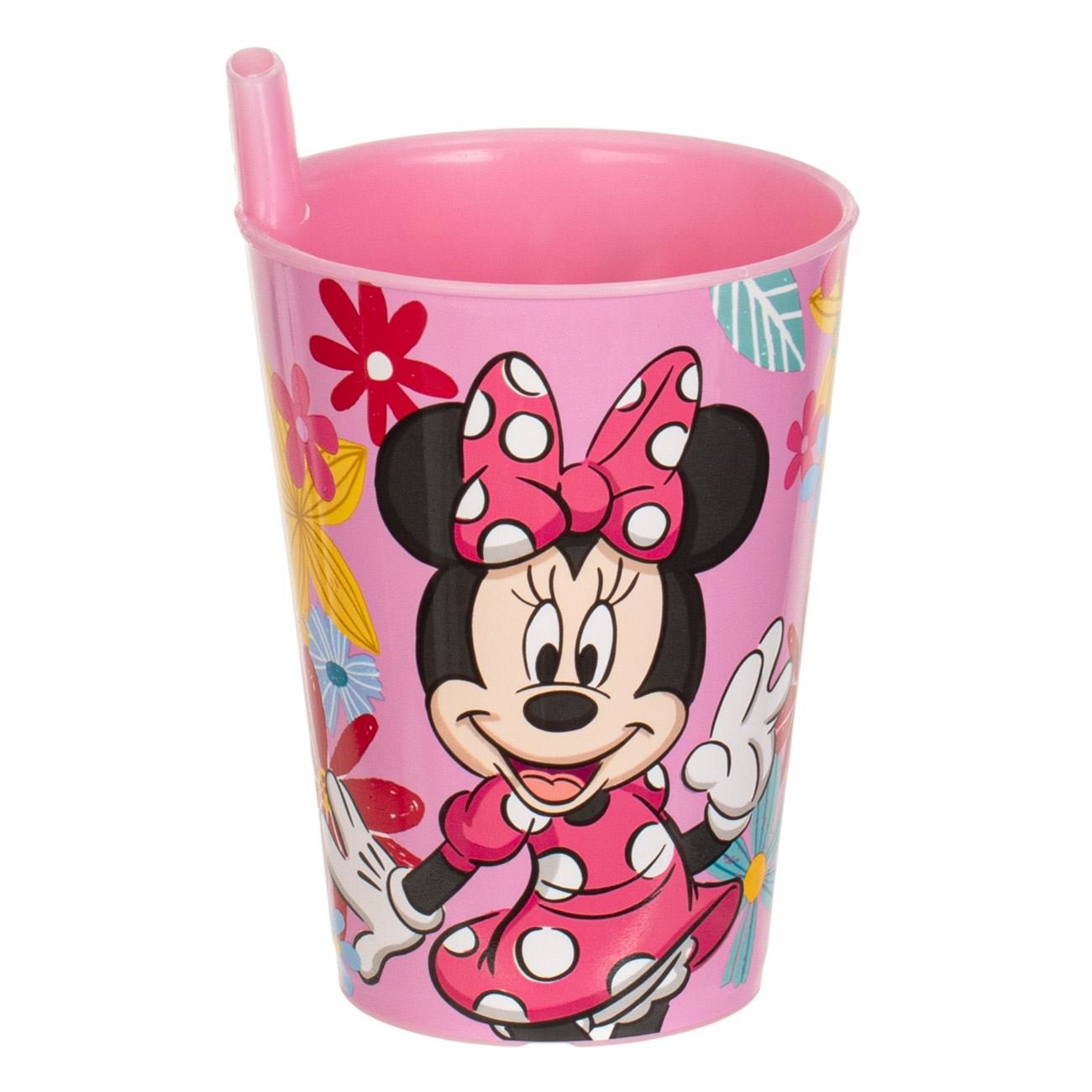 Детска чаша Minnie с вградена сламка – 260 мл