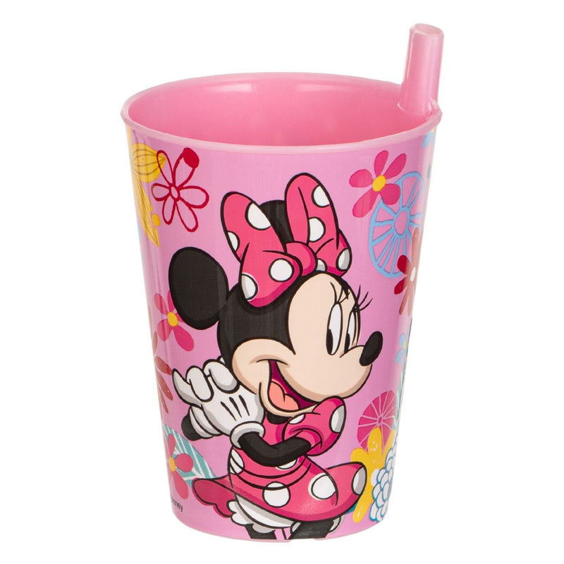 Детска чаша Minnie с вградена сламка – 260 мл