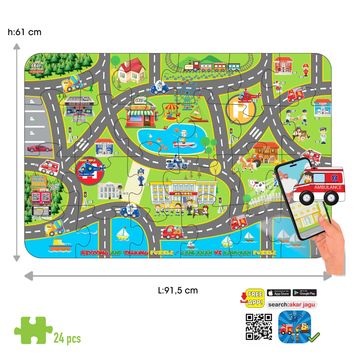 Говорещ мега пъзел Град Jagu XXL