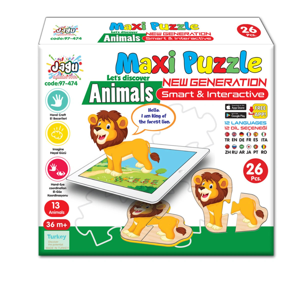 Говорещ пъзел Животни Jagu 3+ БГ