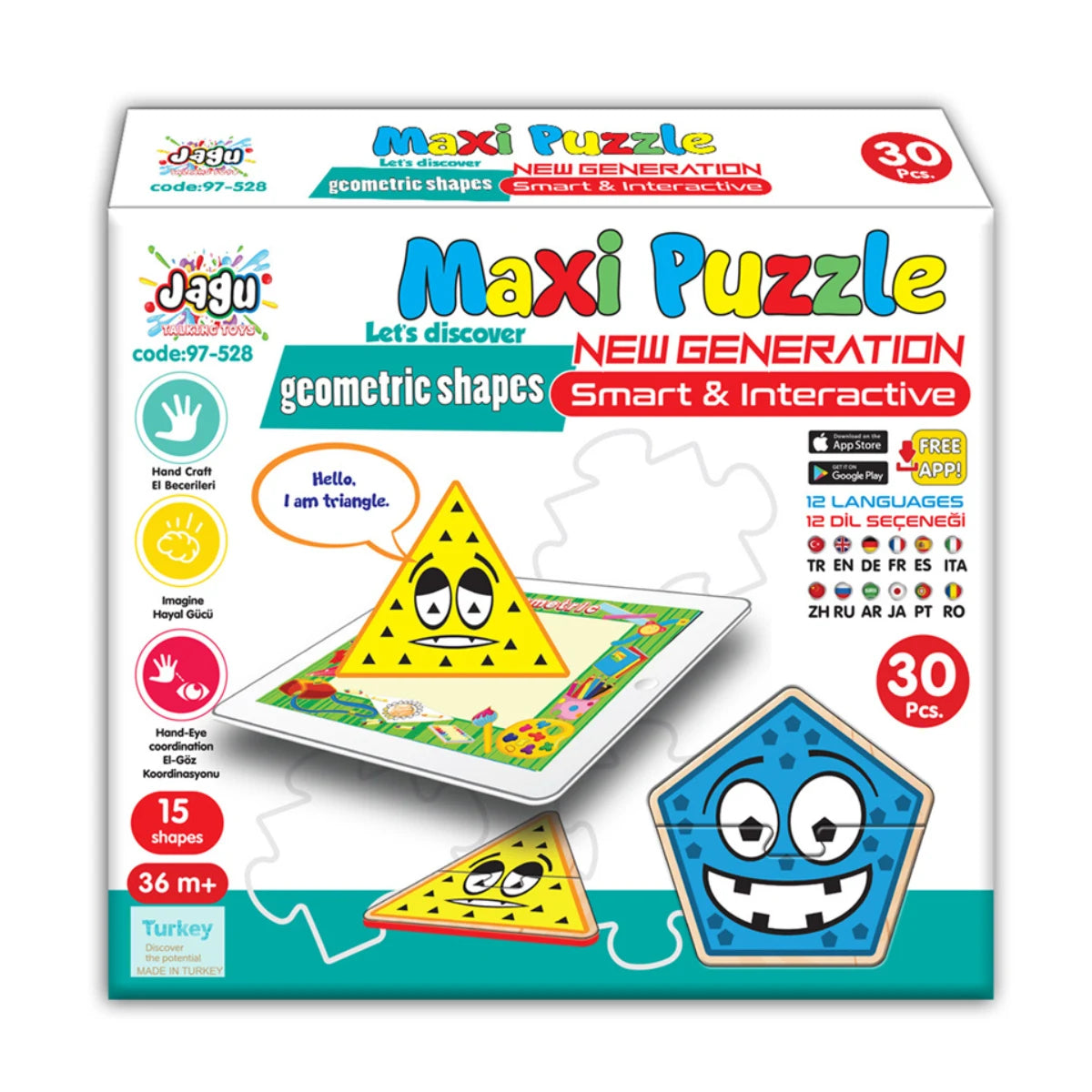 Говорещ пъзел Геометрични фигури Maxi Jagu