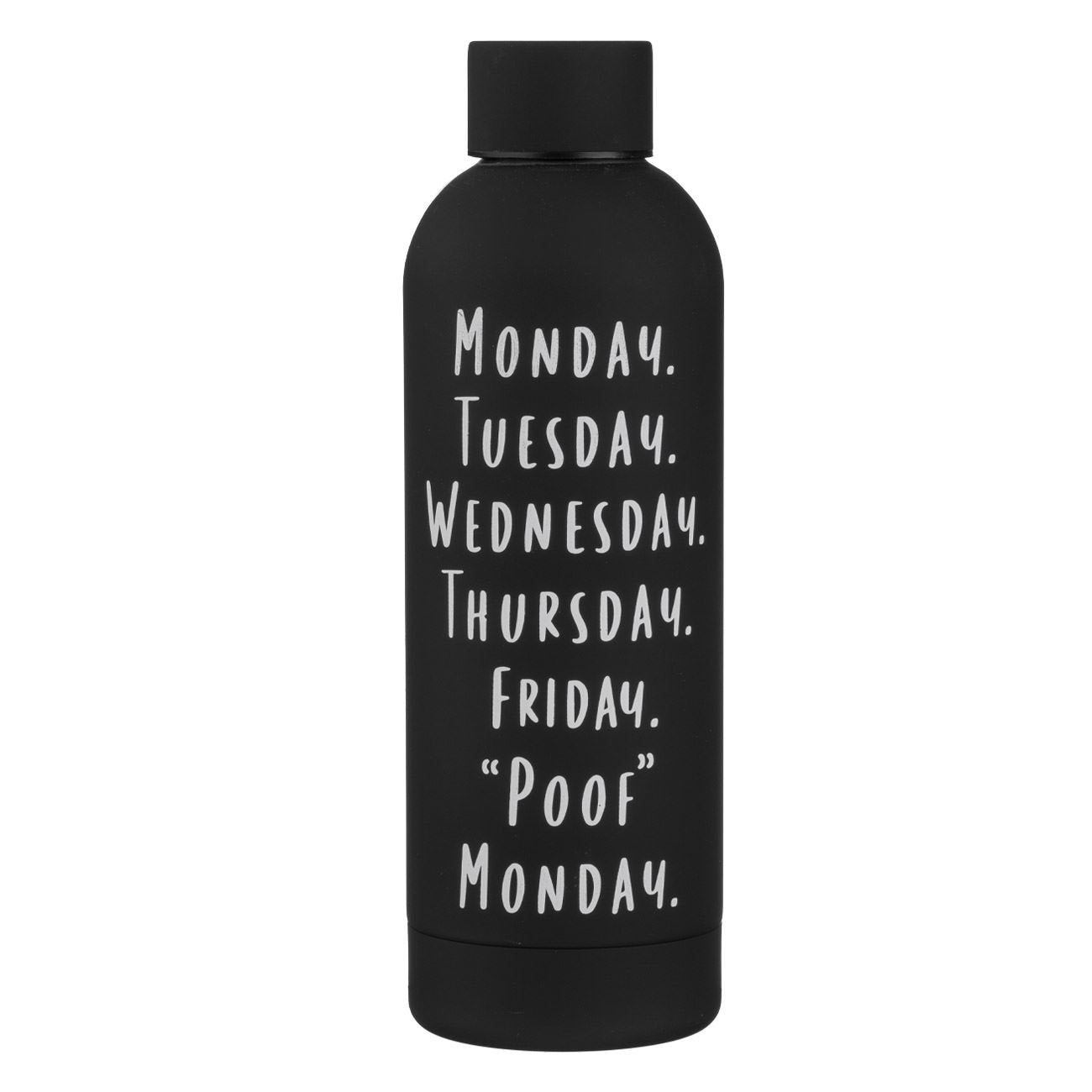 Изотермична бутилка 520 мл – черна „Poof Monday“