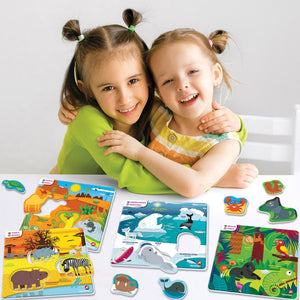 Къде живеят животните – Образователна настолна игра Clementoni за деца 3+