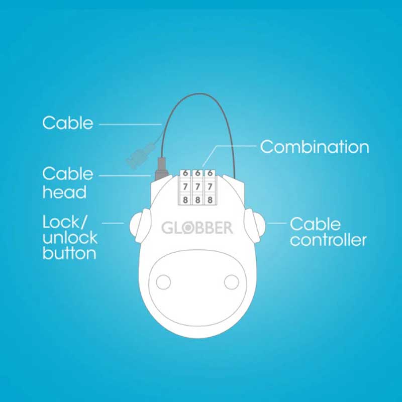 Катинар Globber за тротинетки и колела – син цвят