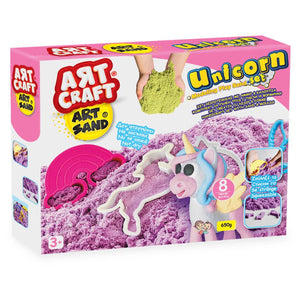 Кинетичен пясък с еднорог и формички Art Craft