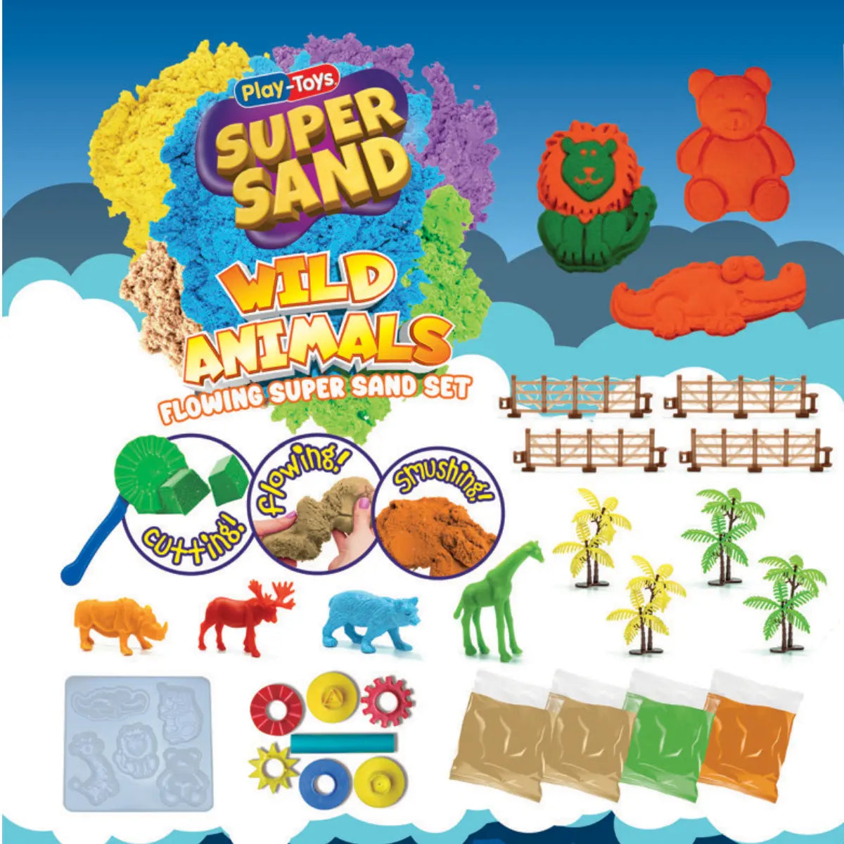 Кинетичен пясък Животни от саваната Play toys