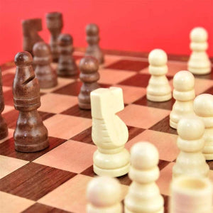 Класически дървен шах за деца 29 см
