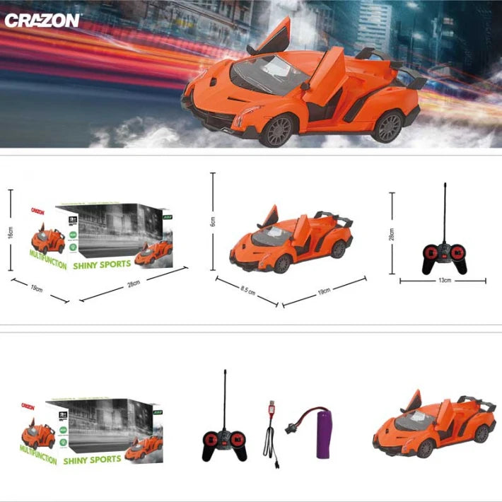 Малък състезателен автомобил със светлини 1:24