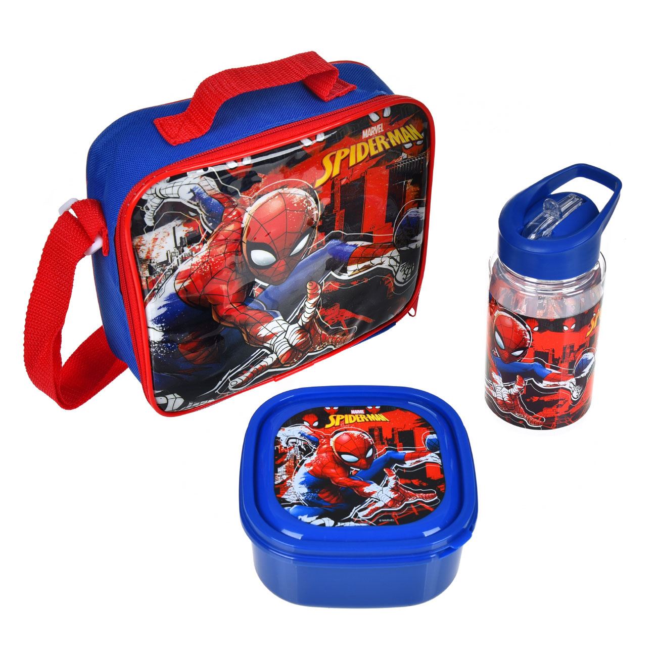 Комплект за хранене Spiderman – термочанта, кутия и бутилка