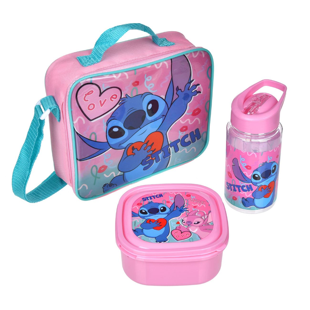 Комплект за хранене Stitch – термочанта, кутия и бутилка