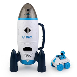 Космически комплект с кораб и астронавти – светлини и звук