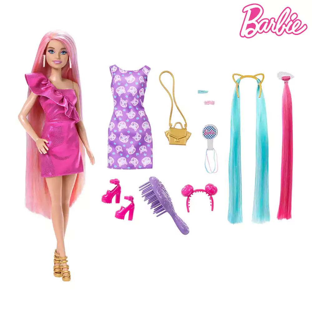 Кукла Barbie – Барби с цветна коса и аксесоари | Mattel