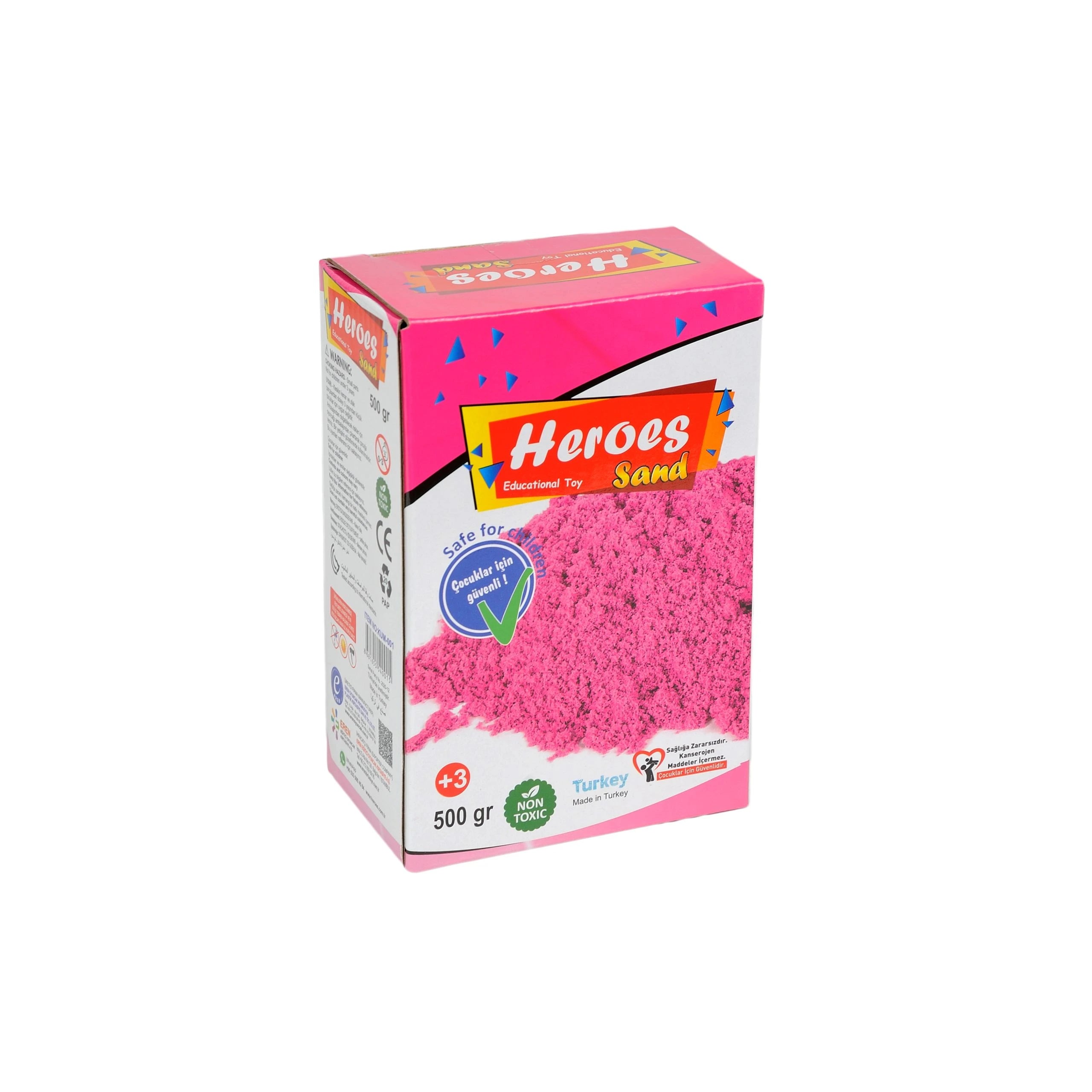 Кутия с кинетичен пясък Розов Heroes