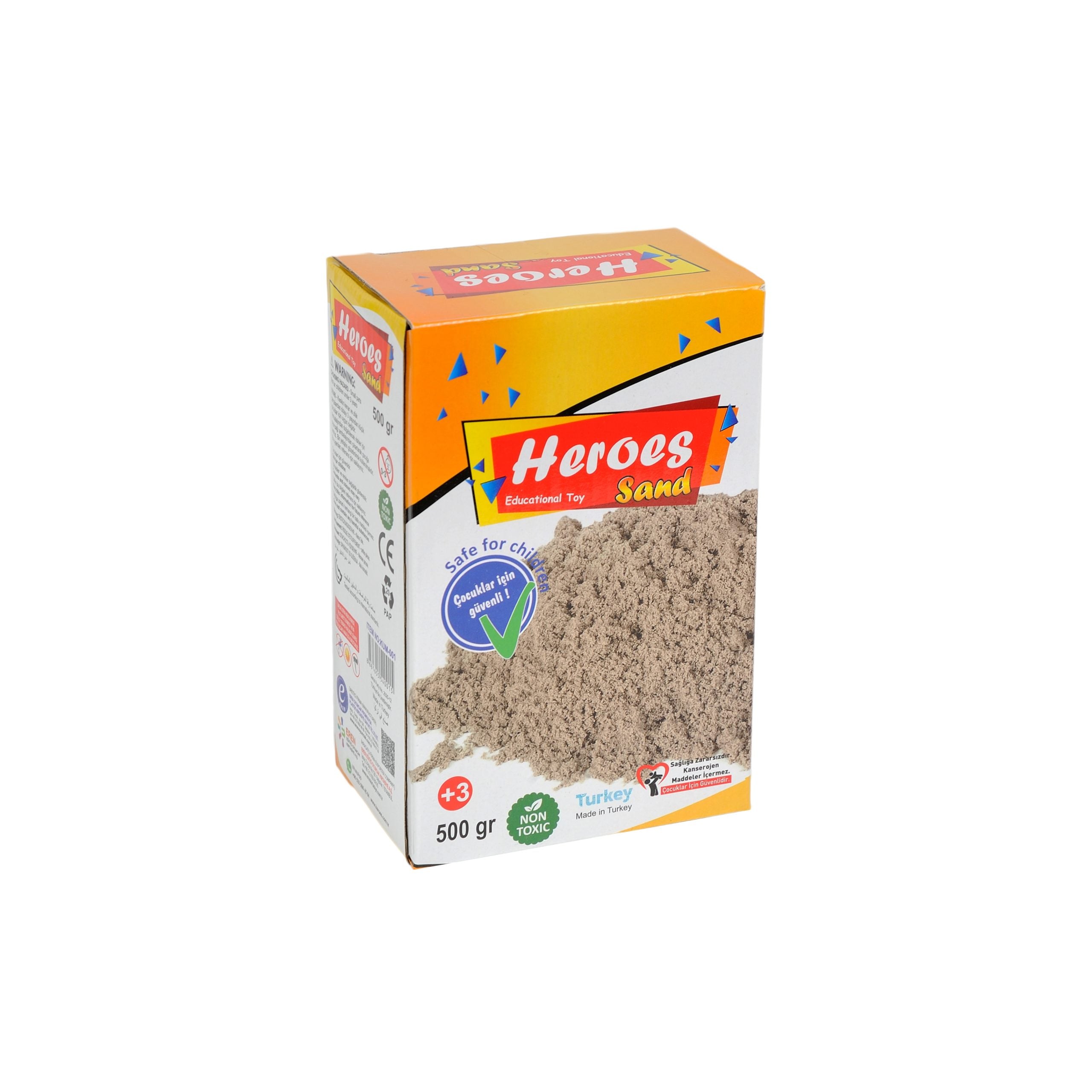 Кутия кинетичен пясък Натурален 500 г Heroes