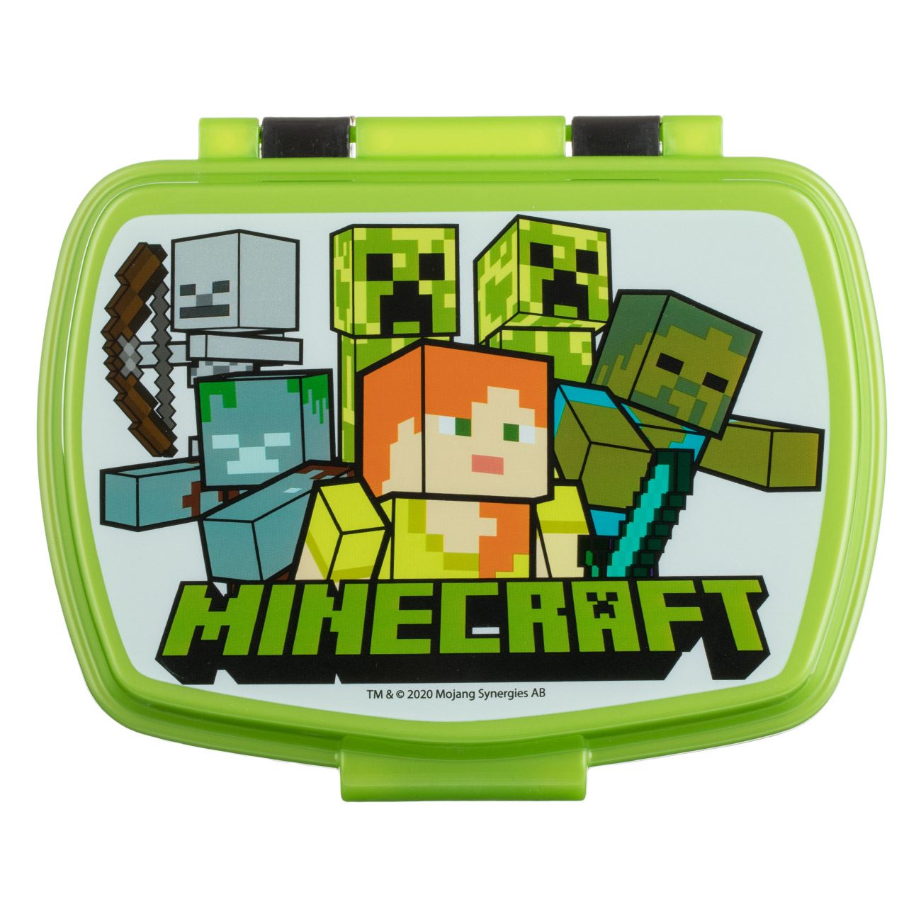 Кутия за храна Minecraft – 630 мл, черно и зелено