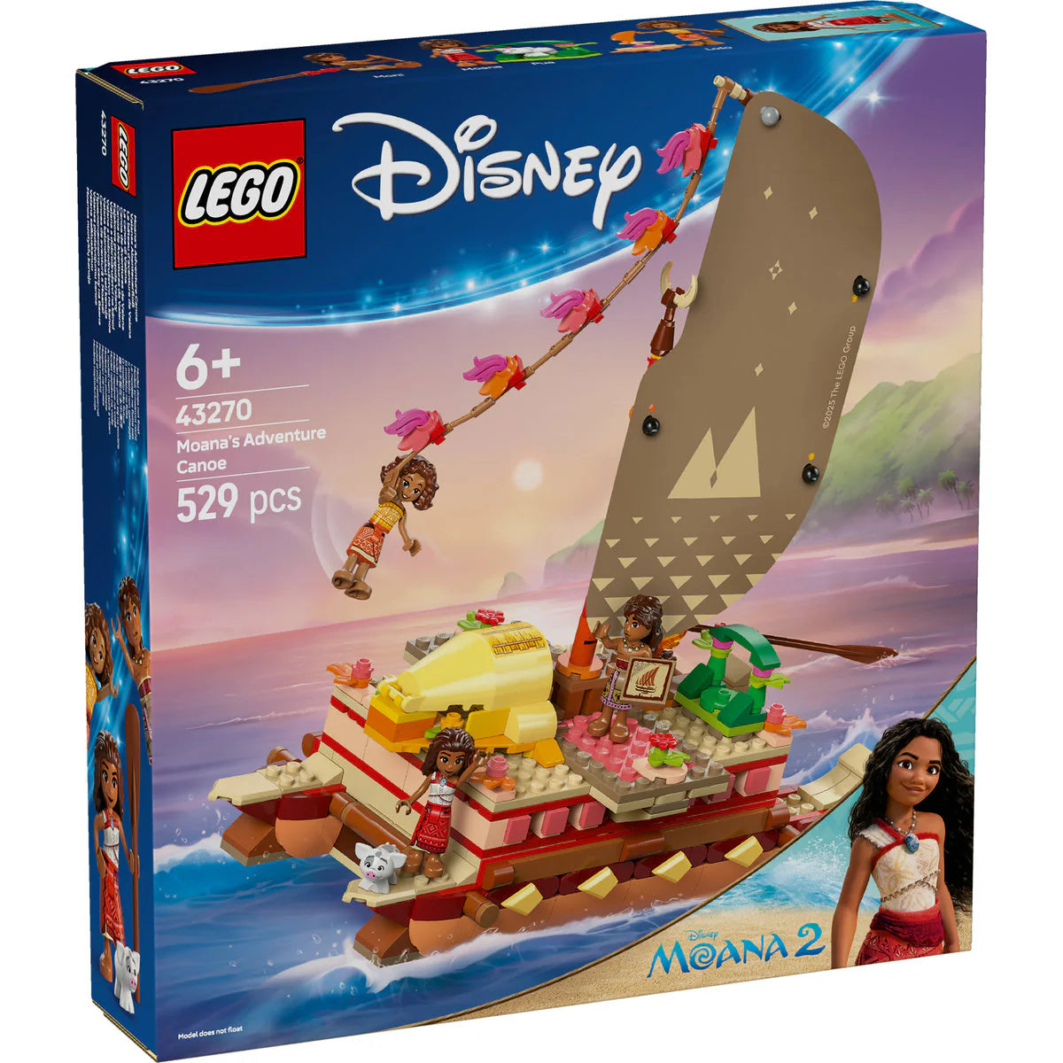 LEGO 43270 Приключенското кану на Ваяна