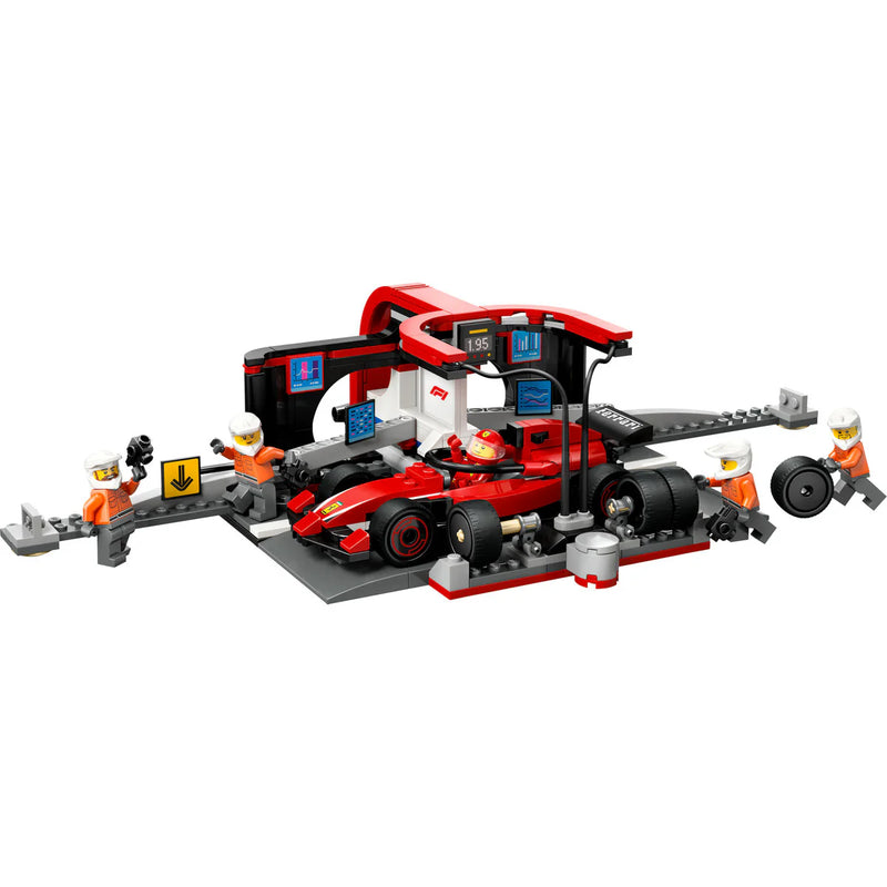 LEGO 60443 F1 Pit Stop с кола Ferrari