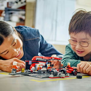 LEGO 60443 F1 Pit Stop с кола Ferrari
