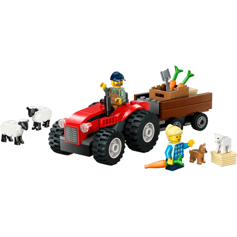 LEGO 60461 Червен фермерски трактор с ремарке и овца