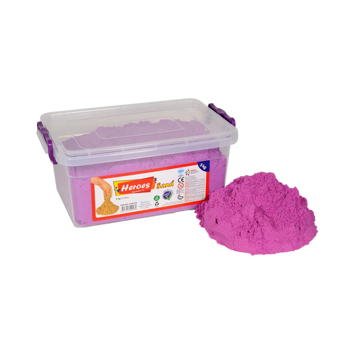 Лилав кинетичен пясък 5 кг кутия Heroes