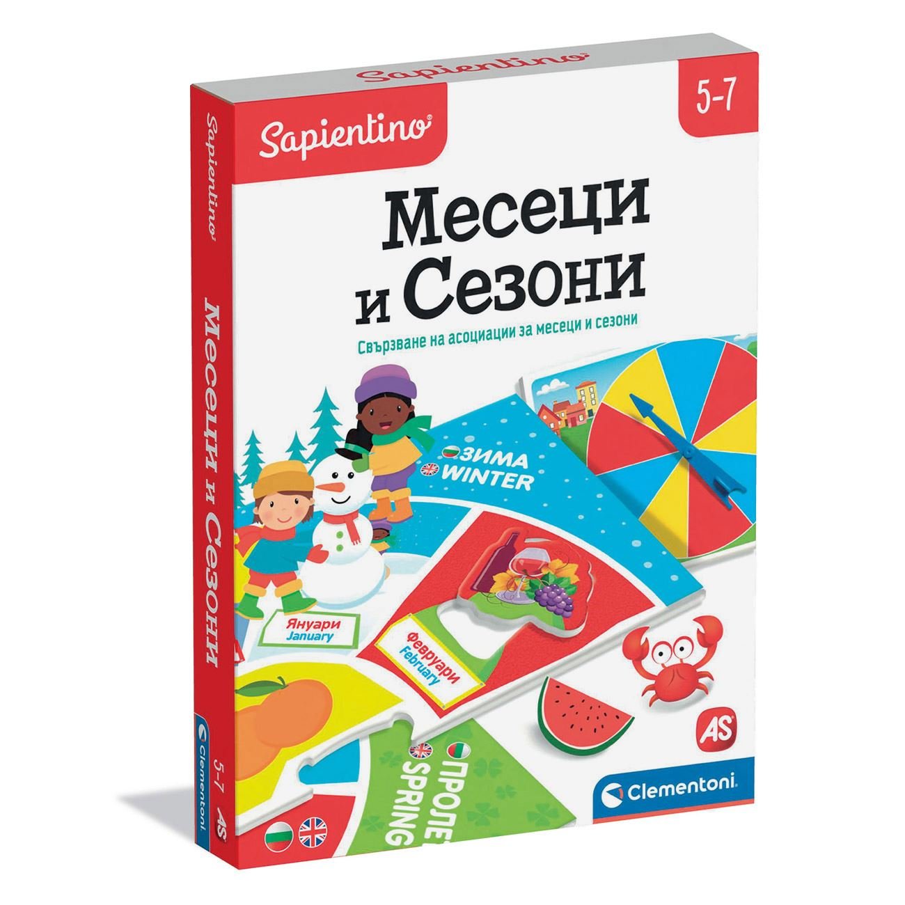 Месеци и сезони – Образователна настолна игра Clementoni за деца 5+
