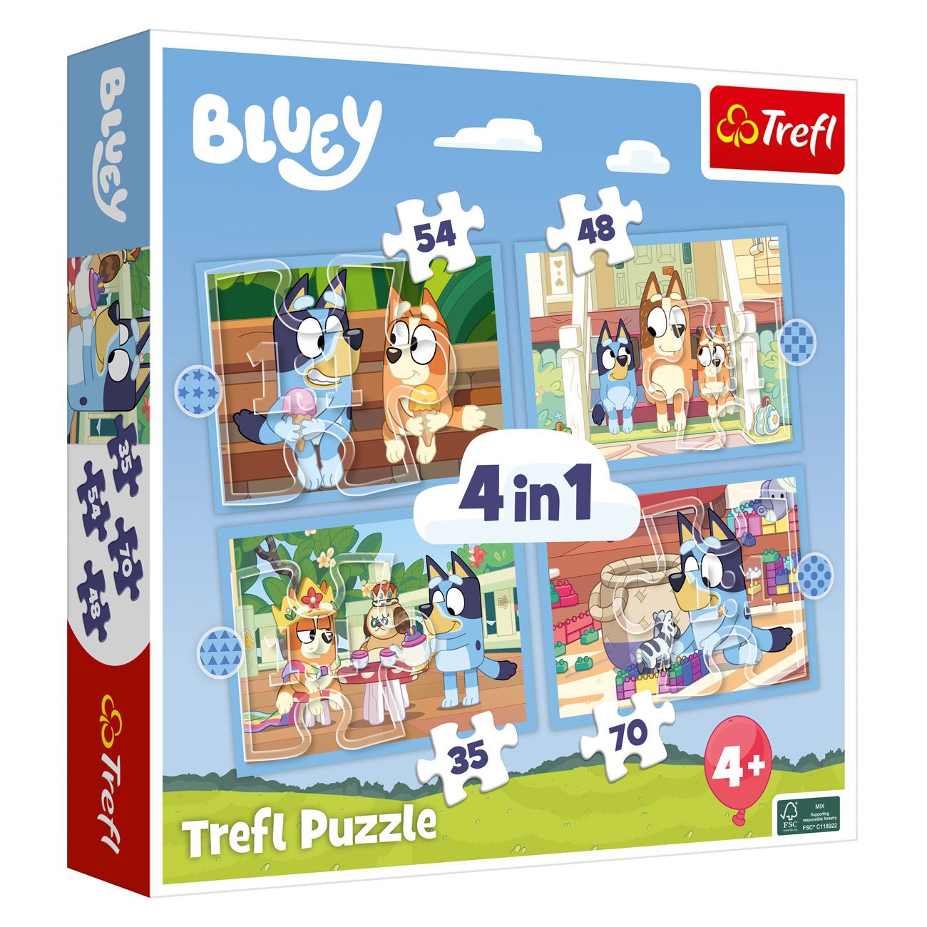 Пъзел Bluey 4 в 1 – 35, 48, 54 и 70 части Trefl