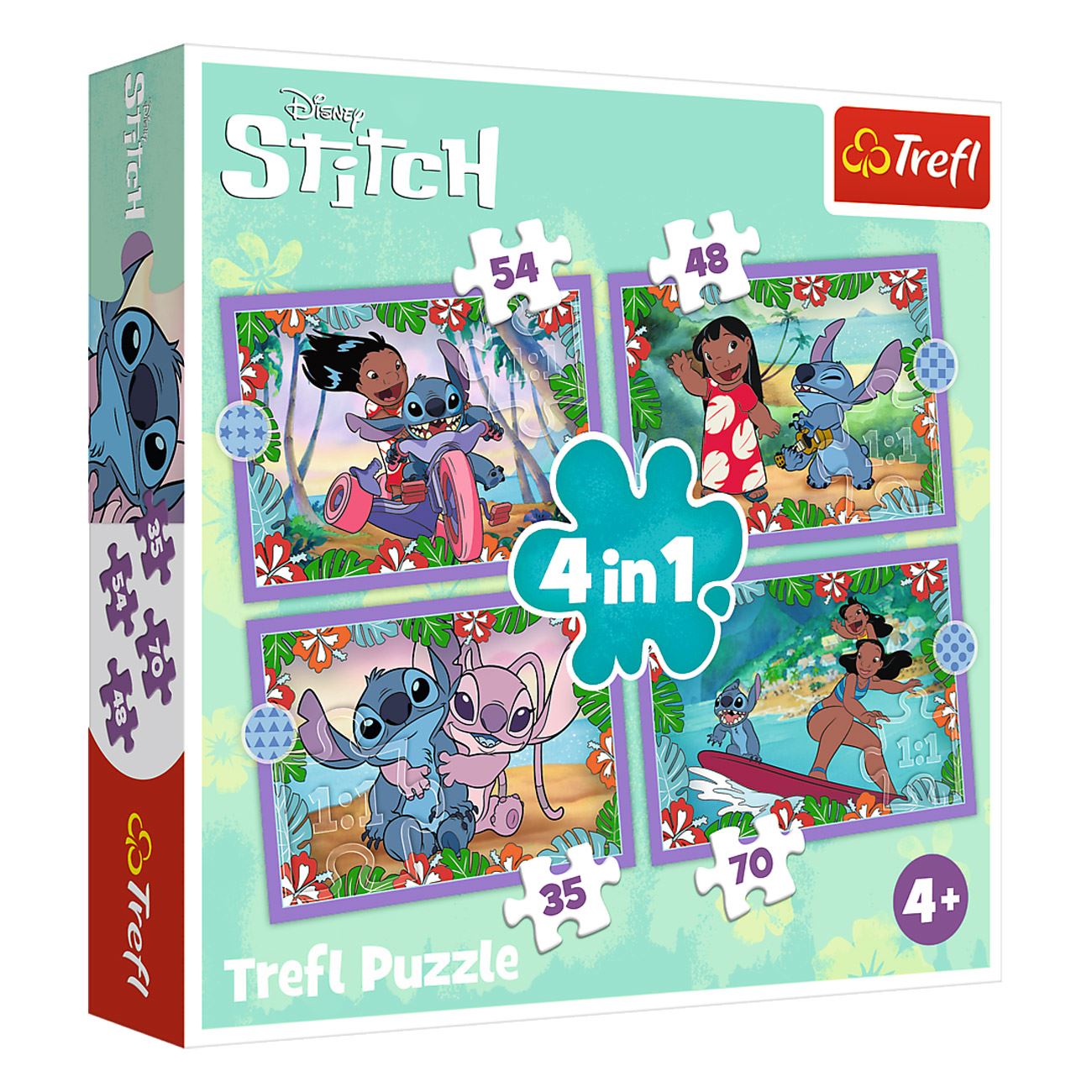 Пъзел Lilo & Stitch 4 в 1 – 35, 48, 54 и 70 части Trefl