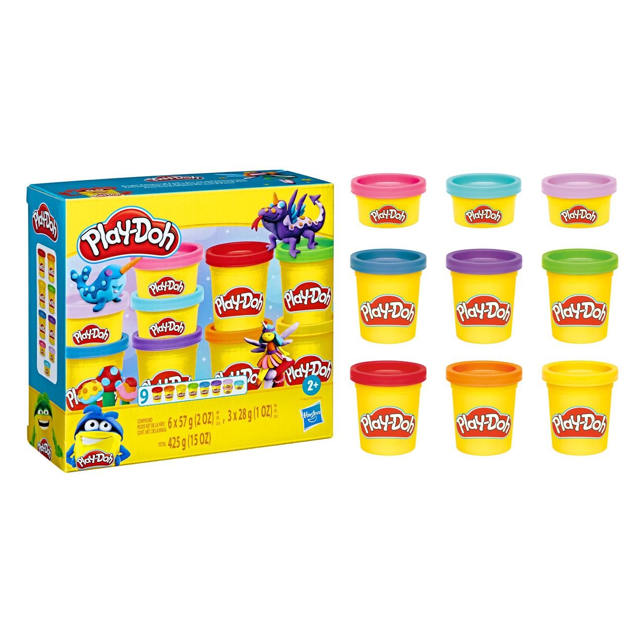 Пластелин Play-Doh Ярки цветове комплект 9 цвята