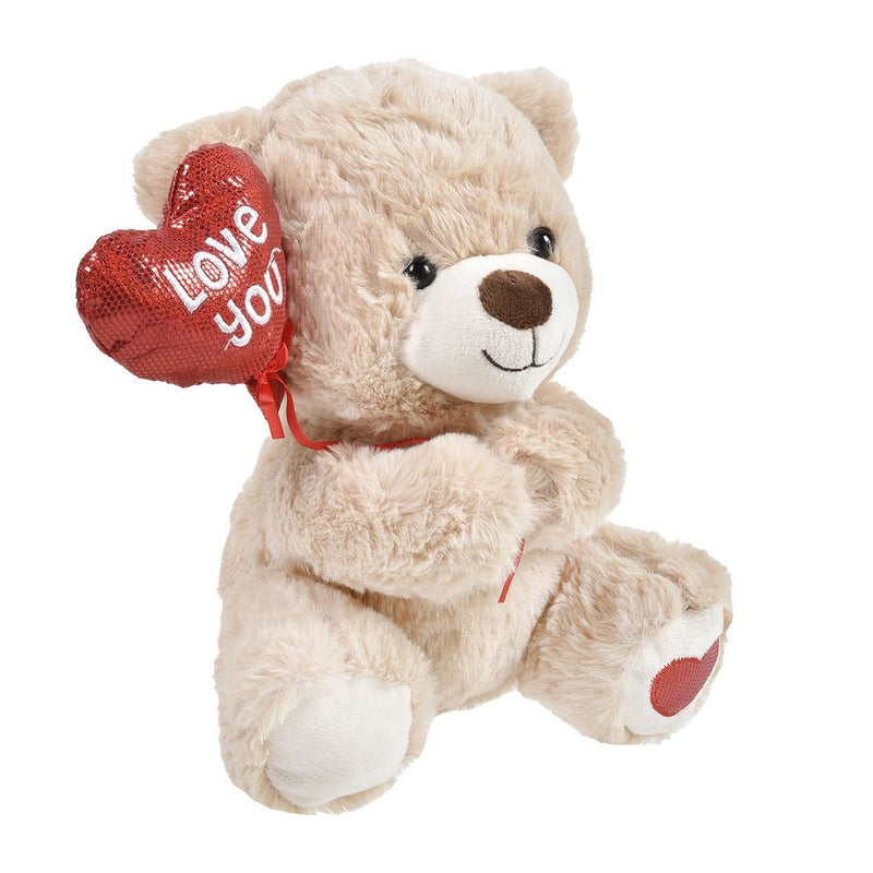 Плюшено мече с балон сърце “Love You” – 25 см