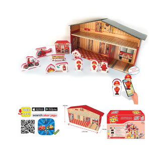 Говореща пожарна Jagu с къща на български