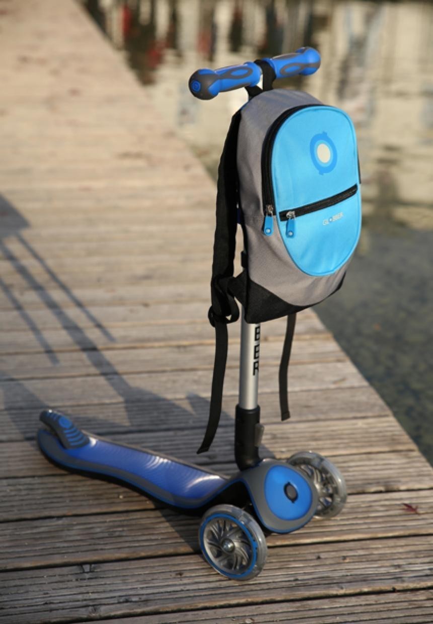 Раница за тротинетка и колело - Светло синя