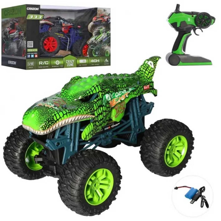 Детски джип Crazon Monster RC 1:10 високо проходим