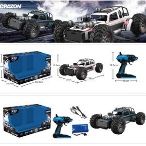Джип с дистанционно 4x4 Crazon с димен ефект (син)