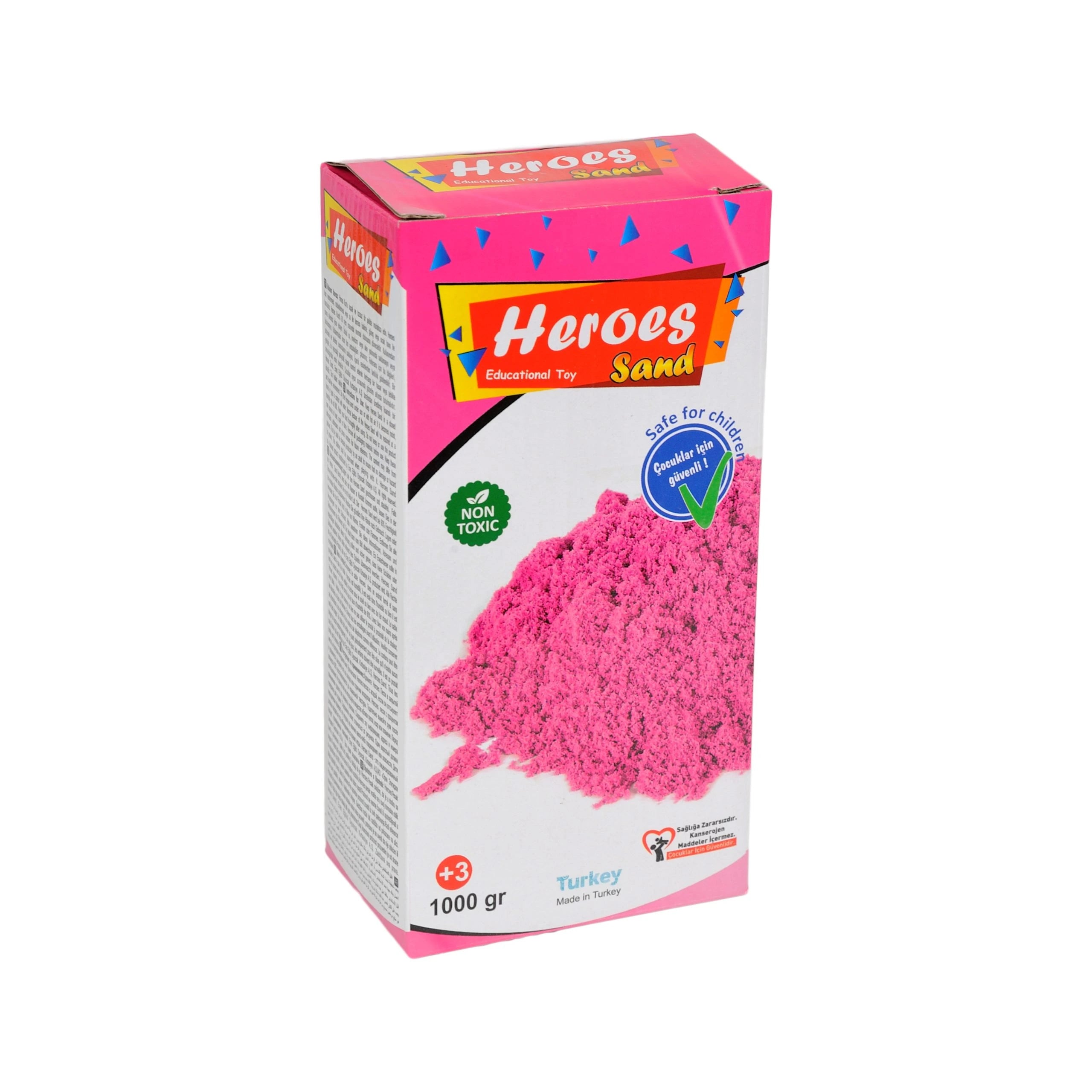 Кутия кинетичен пясък Розов 1 кг Heroes