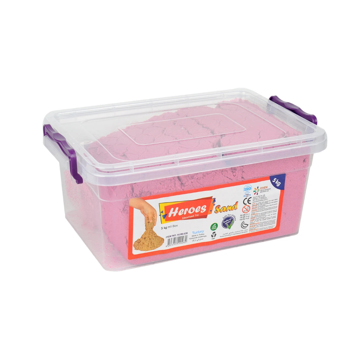 Розов кинетичен пясък 5 кг кутия Heroes