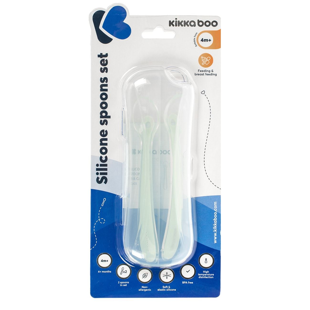 Силиконови лъжици с кутия Kikka Boo – 2 броя