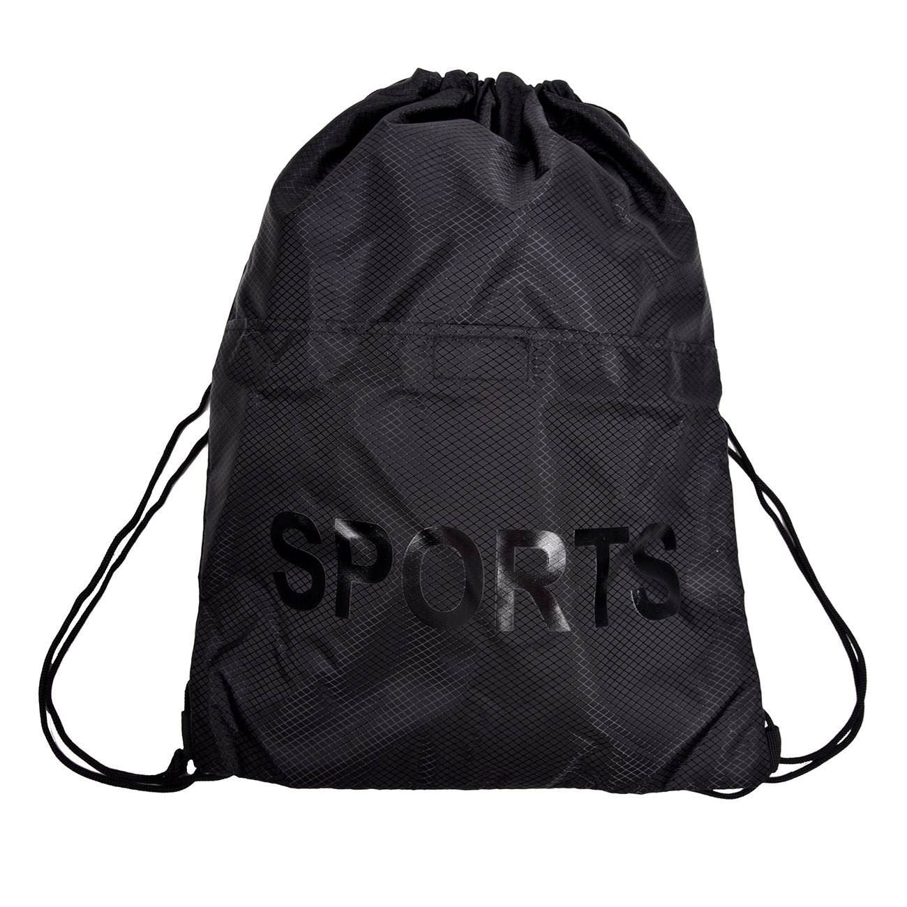 Спортна раница мешка „SPORTS“ – черна 32.5x41.5 см