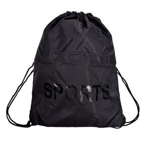 Спортна раница мешка „SPORTS“ – черна 32.5x41.5 см