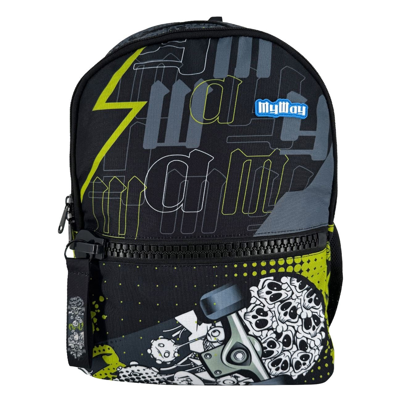 Ученическа раница My Way Skull & Skate