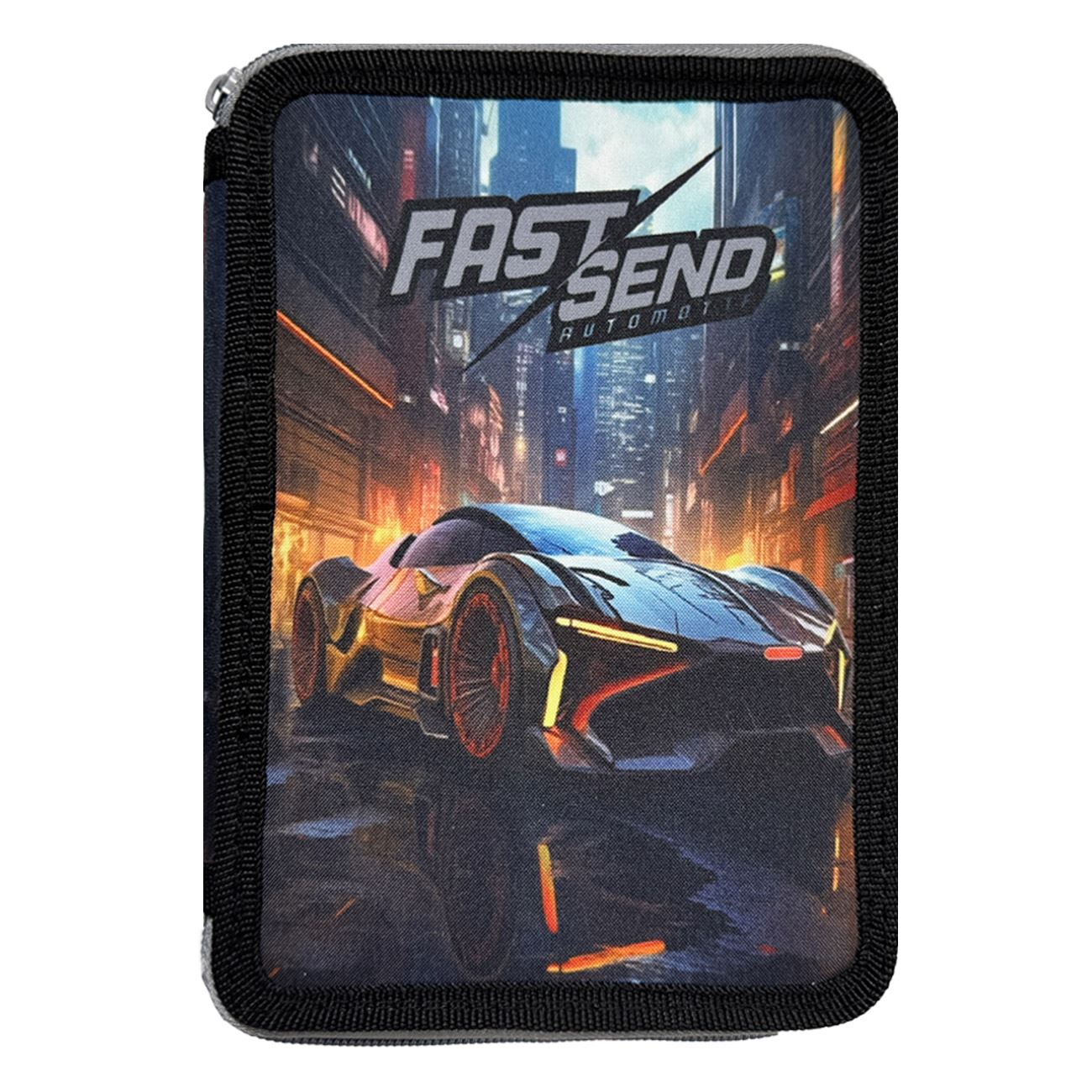 Двоен ученически несесер Fast Send с кола
